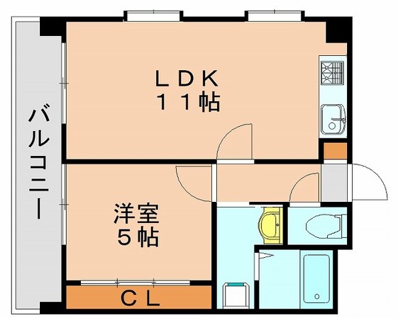 東比恵駅 徒歩3分 5階の物件間取画像